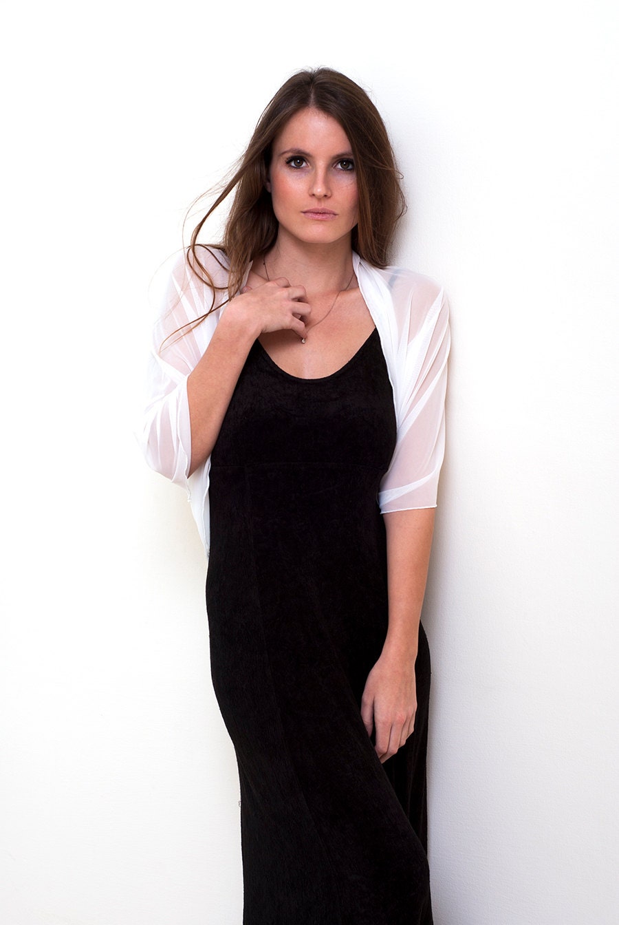 plus size white shrug