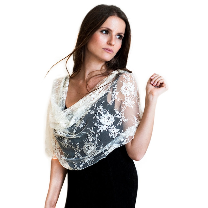 bridal lace shawl