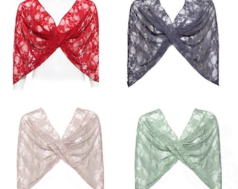 Petite Lace Versatile Shawl- Shawl, Shrug, Scarf And Crisscross. Small Size Lace Shawl Wrap, Elegant Clothing, Lace Cover Up, Infinity Wrap