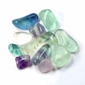 Regenbogen Fluorit - 25g Natürliche Trommelsteine Lot
