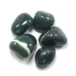 Green Moss Agate - 50g Natural Tumbled Lot