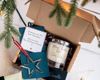 Personalised Christmas Candle & Decoration Gift Set