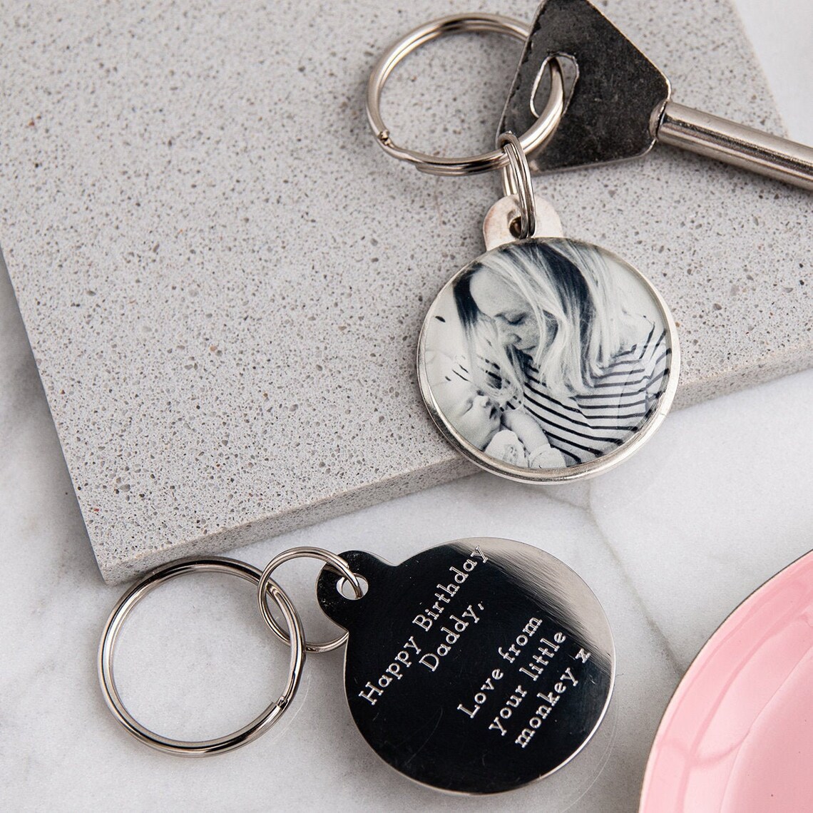 Personalisable Photo Keyring Silver Handmade Keyring Gift Etsy India