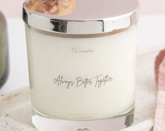 Always Better Together Candle (with engraved lid) | Engagement Candle | Engagement Gift