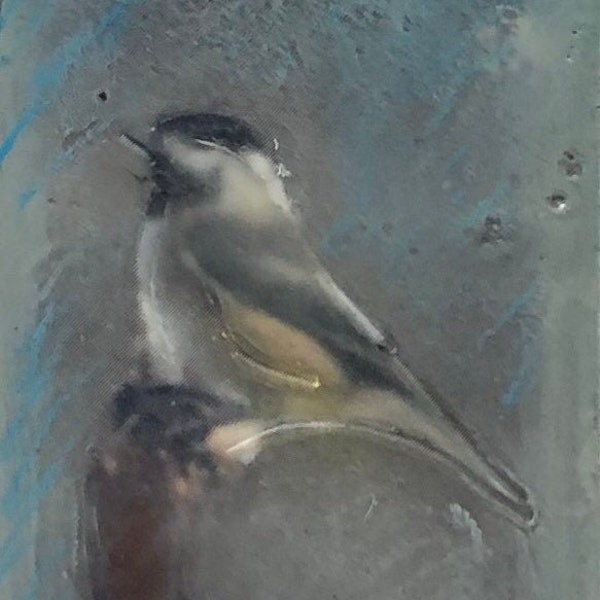 Morning Visitor - Original Encaustic Art