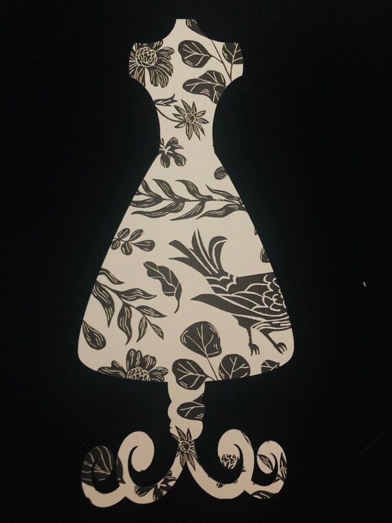 Die Cuts. 5 Dress Form Mannequin. Set of 5, Random Vivid Cardstock, - Etsy