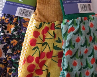 GARDENING GLOVES. Lightweight with ribbed cuff. 3 styles, FREE seed packages with each Purchase