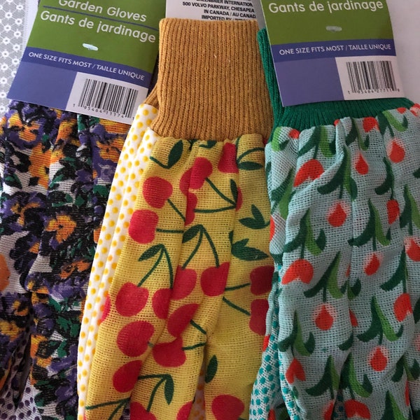 GARDENING GLOVES. Lightweight with ribbed cuff. 3 styles, FREE seed packages with each Purchase