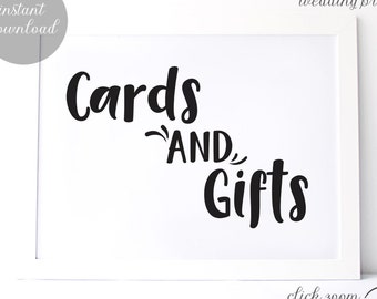 Printable Wedding Reception Sign | Cards and Gifts Sign | Instant Download | 5x7 & 8x10 | DIY Printable/Digital File | z001