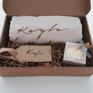 Personalized Gift Set , Custom Beach Towel Set , Personalized Turkish Towel Set , Bachelorette Party Gift box