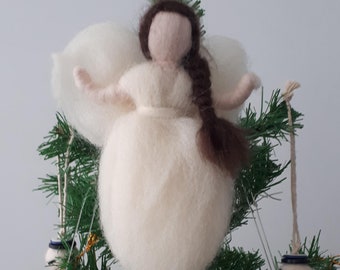 Christmas Baubles Ornaments, Felted Angel , Christmas Hanging Decorations , Xmas Holiday Baubles