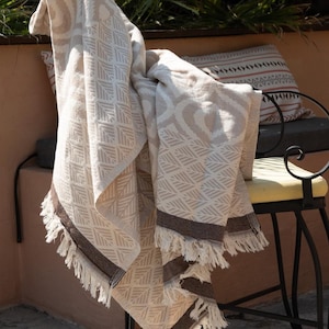 Manta personalizada con caja, regalo personalizado para mamá, regalo de Navidad personalizado para adulto, regalo de aniversario de algodón, 140 x 198 cm