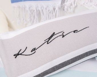 personalized beach towel // custom turkish towel // embroidery towel