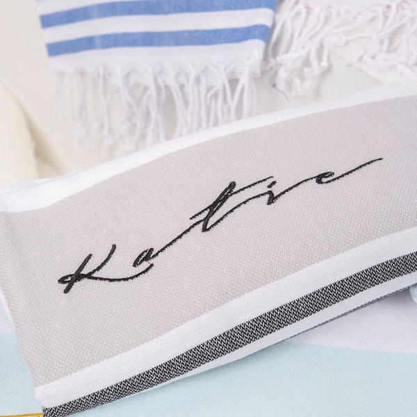 personalized beach towel // custom turkish towel // embroidery towel