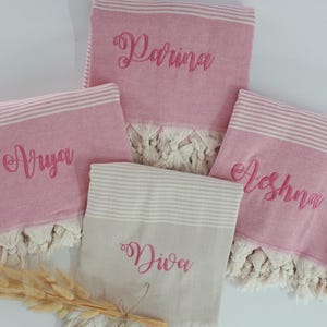 Turkish beach towel , Personalized custom bridesmaid gift image 8