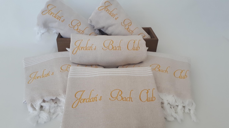 Turkish beach towel , Personalized custom bridesmaid gift image 13