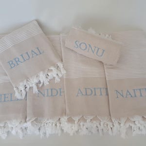 Turkish beach towel , Personalized custom bridesmaid gift image 10