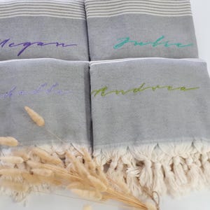 Turkish beach towel , Personalized custom bridesmaid gift image 11