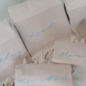 Turkish beach towel , Personalized custom bridesmaid gift image 12