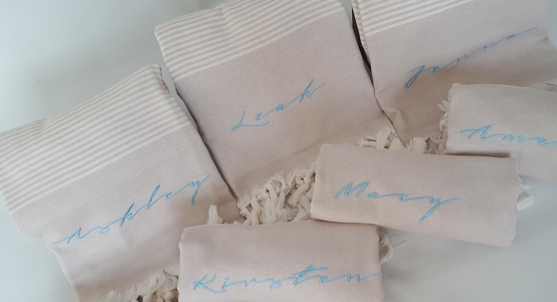 Turkish beach towel , Personalized custom bridesmaid gift image 12