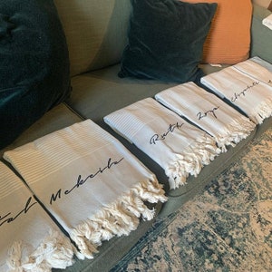 custom turkish beach towel for bridesmaid gift ,  40x71 inch cotton towel