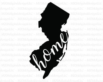 New Jersey wall decor New Jersey word in map shape New Jersey logo design New Jersey Word Art New Jersey Svg Dxf Eps Png Jpg