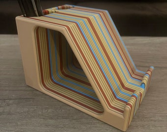 STL Digital File Only *** Layered Wood Slide Box - Phone Stand - Catch-All - Desk Organizer Inspired by Skateboard Deck Art for 3D Printer