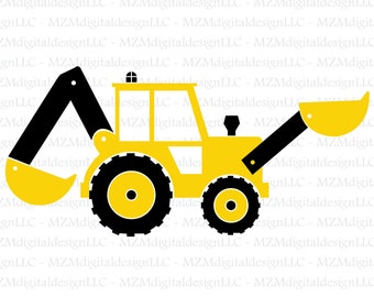 Excavator - Cute Shirt Design - svg, png, ai and dxf Files -For Commercial & Personal Use- SVG for Cricut and Silhouette - Digital File