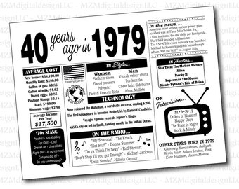 1979 Fun Facts Etsy