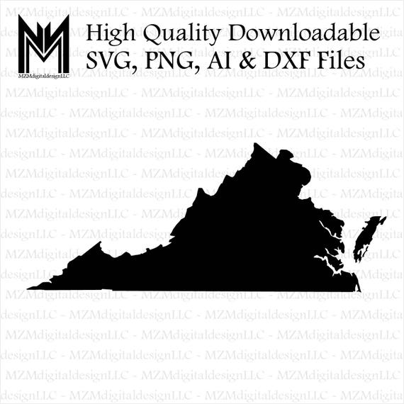 Download Virginia Svg Png Ai And Dxf Files For Commercial Personal Etsy