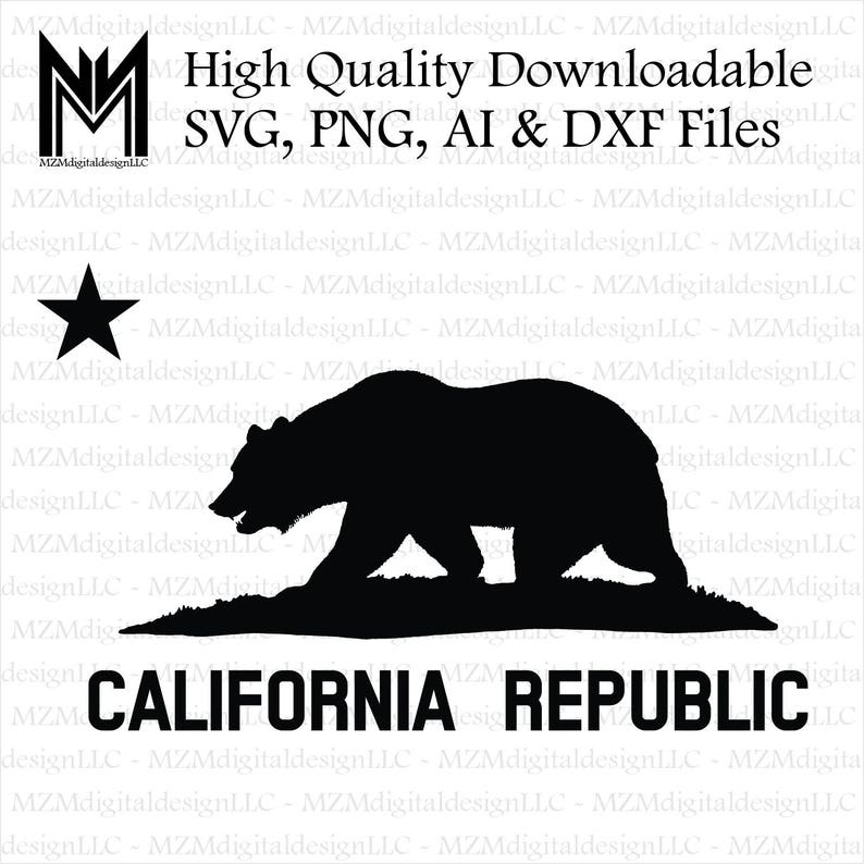 California Republic Svg Png Ai and Dxf Files for Commercial | Etsy