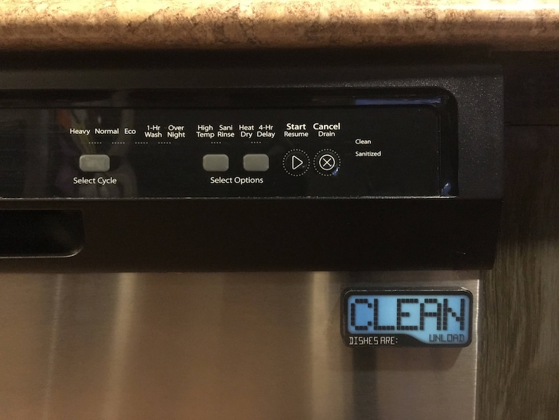 Reversible Double Sided Clean Dirty Dishwasher Magnet Flip Sign Super Strong Durable, Waterproof Dishwasher Magnet image 5