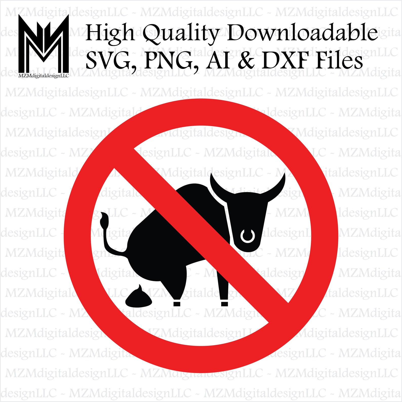 No Bull Funny File Svg Png Ai and Dxf Files for Commercial Etsy UK