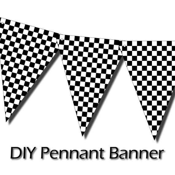 Printable Pinewood Derby Race Diy Pennant Banner Bsa Cub Etsy