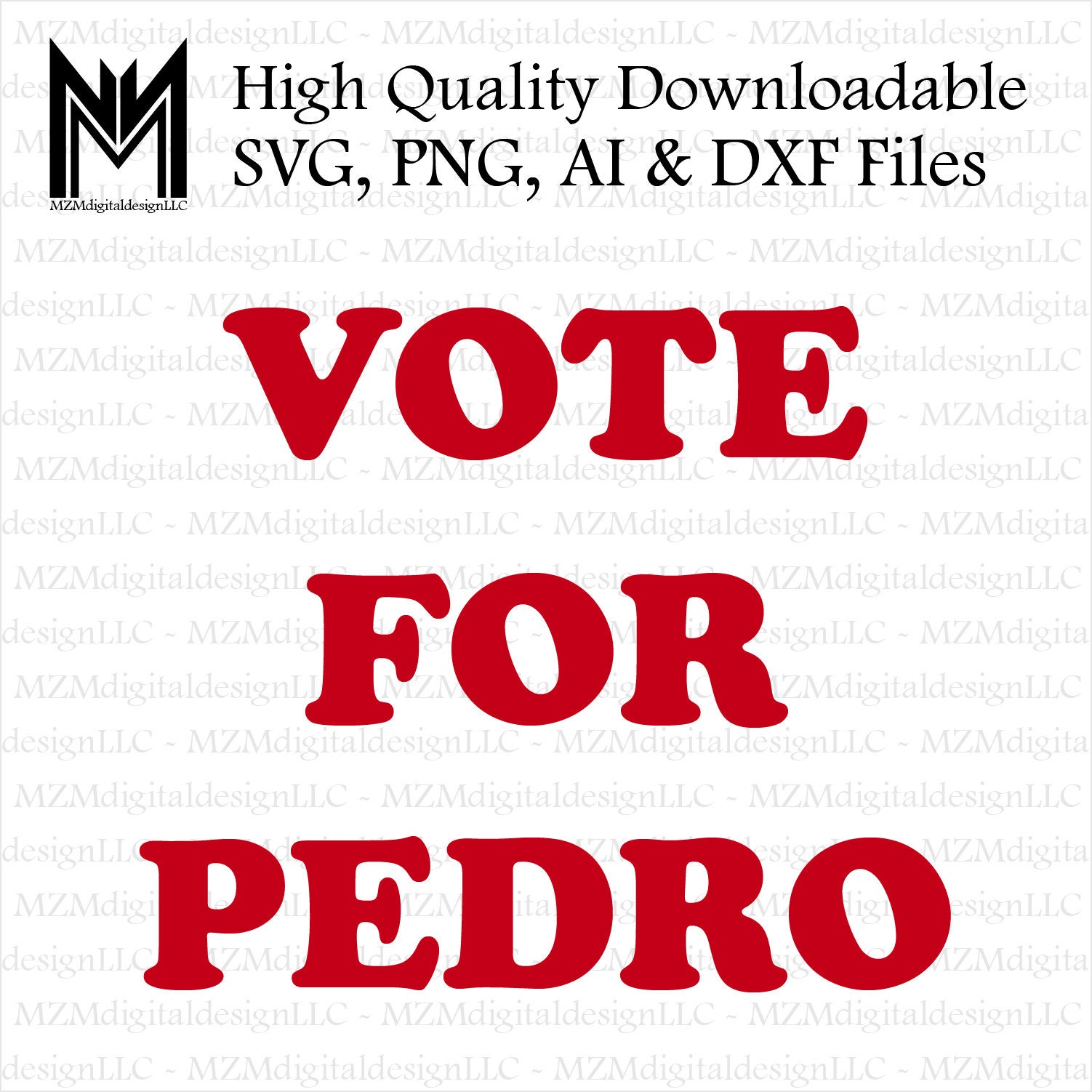 Napoleon Dynamite Vote for Pedro Svg Png Ai and Dxf Etsy