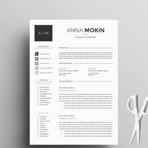 5 page Resume /  CV Template + Cover Letter + References for MS Word | Instant Digital Download | The "Smoke"