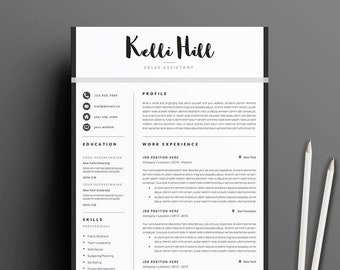 Resume Template 5 pages | CV Template + Cover Letter + References for MS Word | Instant Digital Download | The "Jolie"