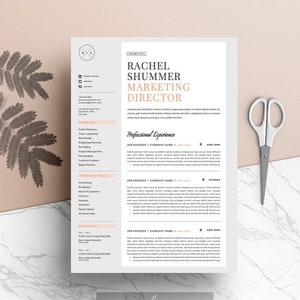 Resume Template 4 pages | CV Template + Cover Letter for MS Word | Instant Digital Download | The &quot;Like a Pro&quot;