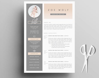 resume template etsy