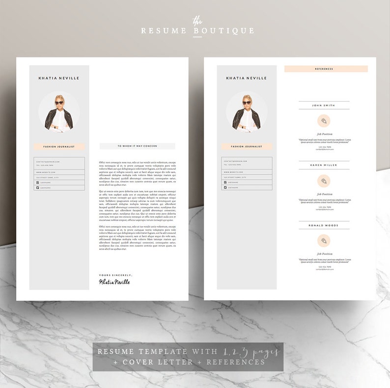 Cv Examples 5 Pages 5 Page Resume Template and Cover Letter + References Template for Word ...