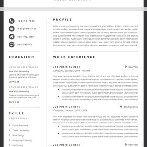 Resume Template 5 Pages CV Template Cover Letter - Etsy