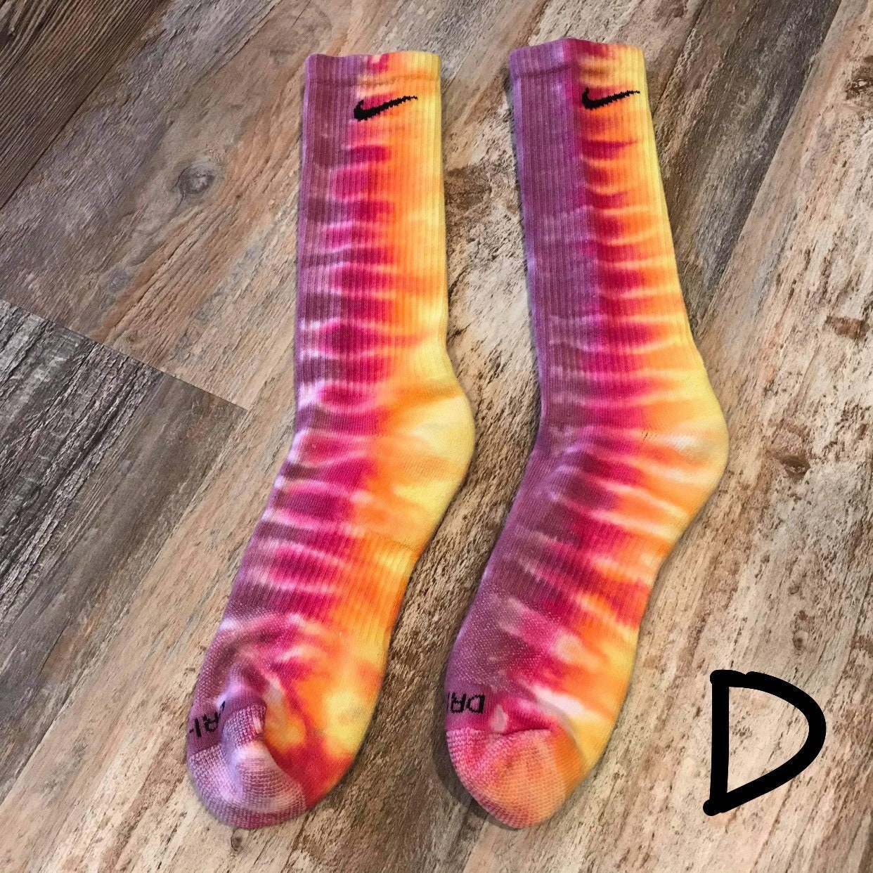 Tie Dye Nike Socks US Adult Men Large Etsy