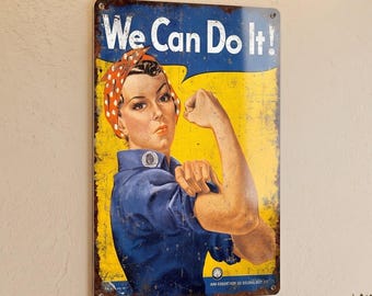Retro Motivational Plaque Metal Office Sign Female Empowerment Decor Girl Boss Gift