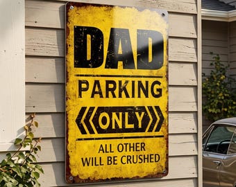 Personalized Metal Sign Custom Parking Plaque Garage Driveway Outdoor Decor Funny Gift