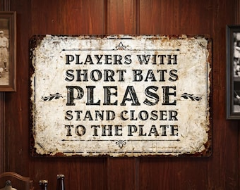 Funny Baseball Quote Metal Sign Vintage Aluminum Sports Bar Wall Decor Man Cave Gift