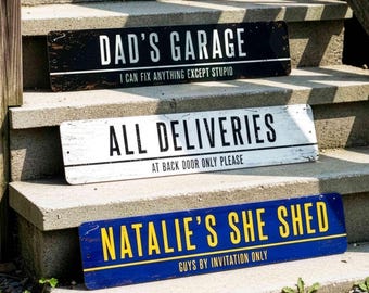 Personalized Metal Sign Custom Street Name Plaque Man Cave Bar Home Decor Gag Gift