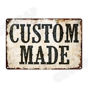 Custom Sign Personalized Gifts Customized Signs Metal Sign Text Sign Name Sign Rustic Home Décor