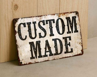 Custom Made Metal Sign Outdoor Aluminum Personalized Plaque Notice Wall Decor Gift