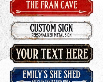 Custom Sign, Metal Sign, Personalized Street Sign, Make Your Own Sign, Custom Street Sign, Rustic Text Sign, Quality Metal Sign