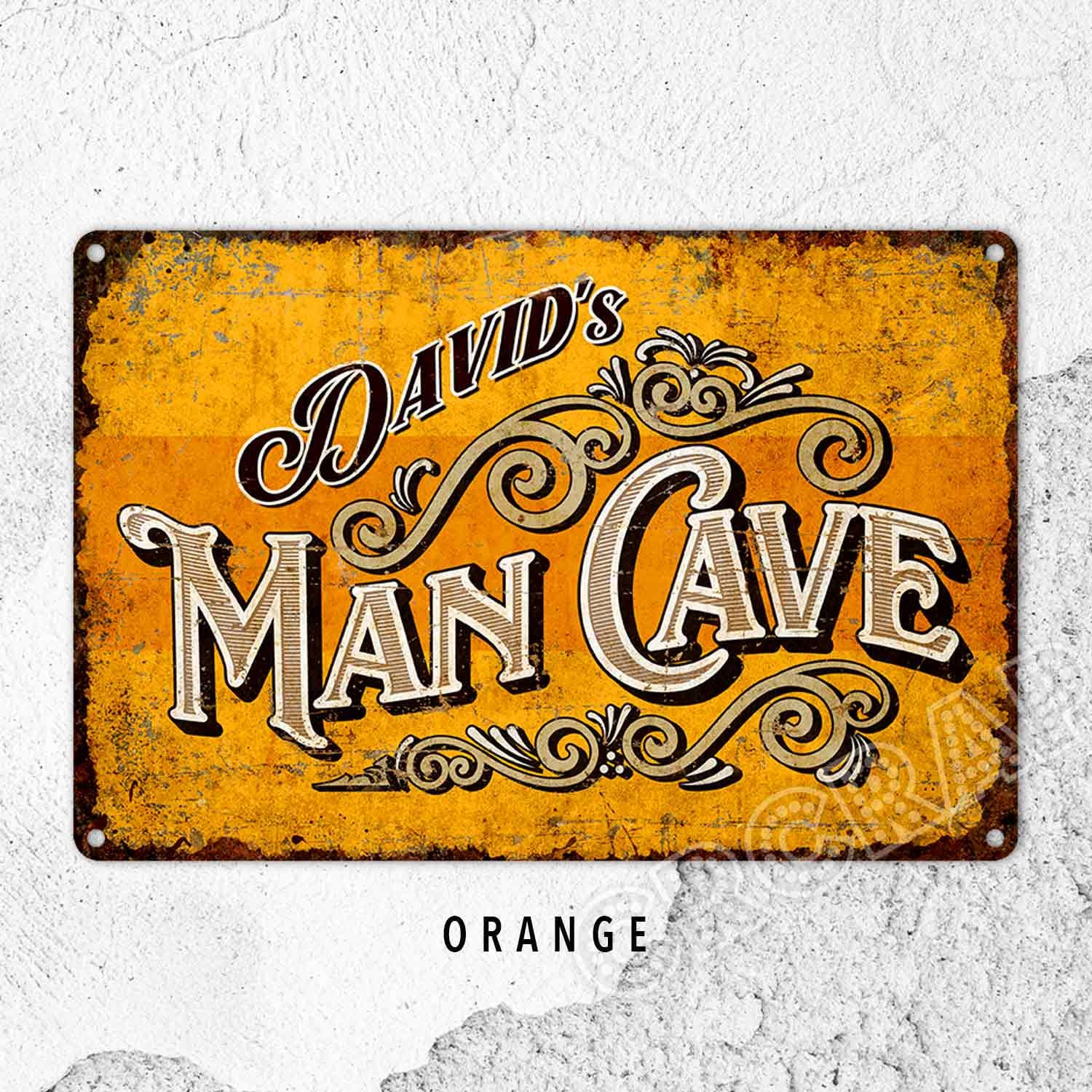 Man Cave Schild | 30,5 X 20,3 Cm Alu Mit Spruch | 'Warning - Beware Of Wife' | Wanddeko Für Garage & Keller